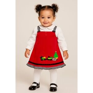 Baby Girl Christmas Jumper Dress & Blouse – BT Kids 3–6 Months New With Tags